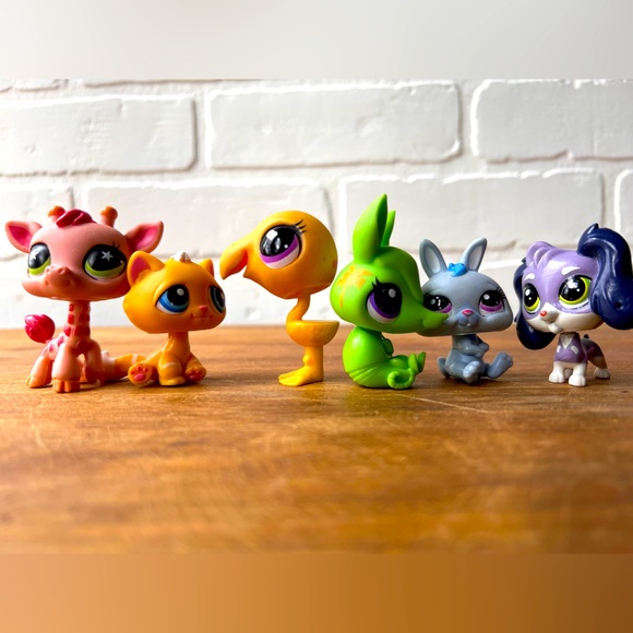 LPS Littlest Pet Shop LOT Rainbow Animals 6pc. - Picture 1 of 11